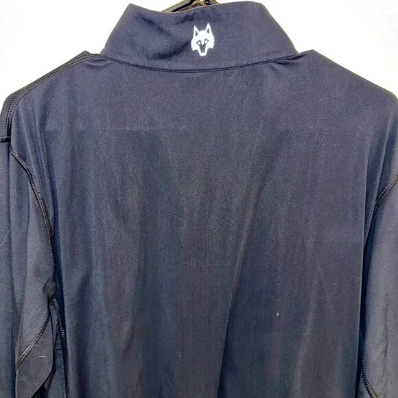Greyson Men’s M Black Mock-Neck Quarter Zip Sweater